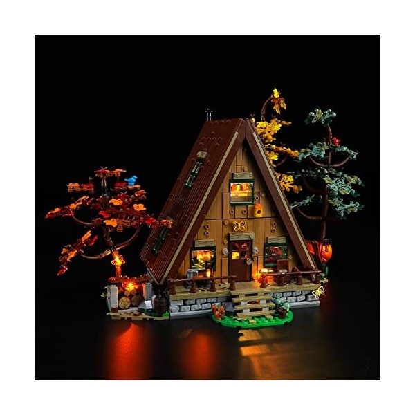 YEABRICKS LED Lumière pour Lego-21338 Ideas A-Frame Cabin Modèle de Blocs de Construction Ensemble Lego Non Inclus 