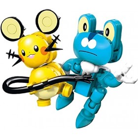 Mega Construx Pokemon, Combat Grenousse Contre dedenne, Jeu de Construction, 124 Pièces, pour Enfant Dès 6 Ans, Gfv78 [Exclus
