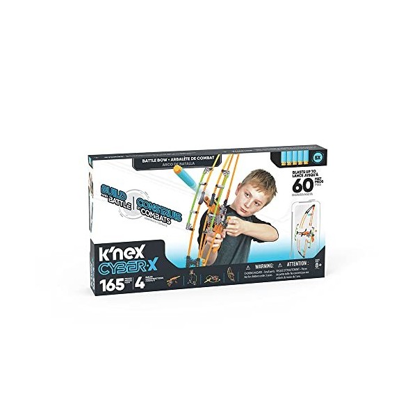 KNEX Cyber-X Battle Bow Building Set, Educational Toys for Boys and Girls, 165 Piece Stem Learning Kit, Engineering for Kids