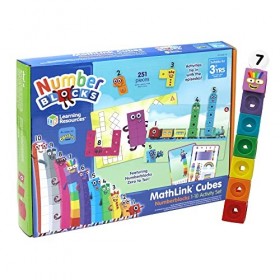 Kit d’activités de cubes MathLink Numberblocks 1 à 10 de Learning Resources, apprentissage des maths élémentaires, Construire