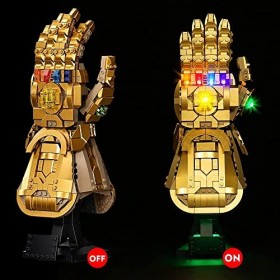 Kit Déclairage LED pour Lego Gant De L’Infini,Jeu de Lumières pour Lego 76191 Marvel Thanos Gant Kit Lumineux Cadeau Créatif