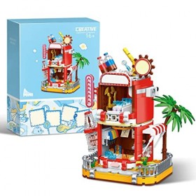 Modular Maison Maison Coke Jeu de Construction Architecture, 718 Pièces Micro Briques Non Compatibles avec Lego, Jouets de Co