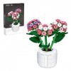 GEST Bouquet de Fleurs Jeu de Construction avec Vase Compatible avec Lego 10280, Hydrangea Plantes Botaniques Artificielles C