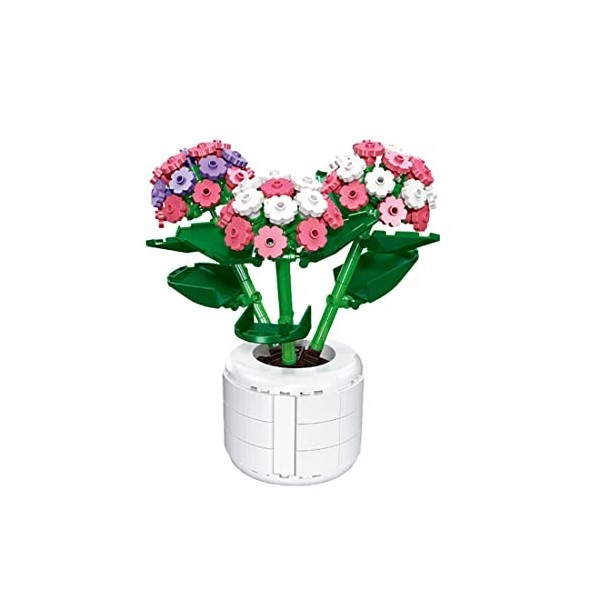 Vase à fleurs en pot créatif Compatible avec LEGO, blocs de