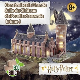 Trefl Brick Trick Build with Bricks - Great Hall, Grand Hall - Harry Potter, Poudlard, École De Magie, EKO Brick Blocks, DIY,