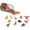 Terra by Battat-Les Dinosaures – Jurassic World Assortiment de Figurines Préhistoriques en Miniature – Jouets pour Enfants de