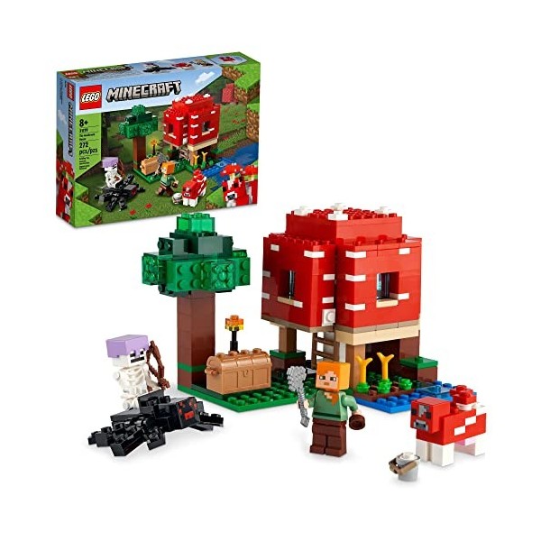 LEGO Minecraft The Mushroom House 21179 Building Kit. Toy House Playset. Great Gift for Kids and Players Aged 8+ 272 Pieces 