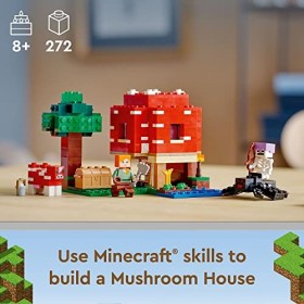 LEGO Minecraft The Mushroom House 21179 Building Kit. Toy House Playset. Great Gift for Kids and Players Aged 8+ 272 Pieces 