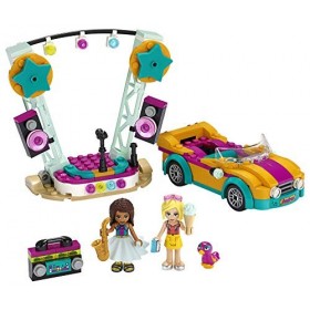 LEGO Friends Andrea’s Car & Stage Playset 41390 Building Kit, Includes a Toy Car and a Toy Bird, New 2020 240 Pieces 