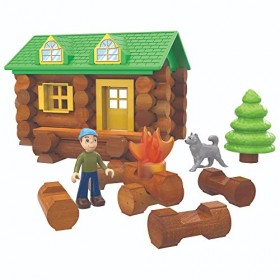 Knex 00821 Lincoln Logs On The Trail Building Set, 59 Piece Learning Engineering Kit for Kids, Toys for Children Aged 3+