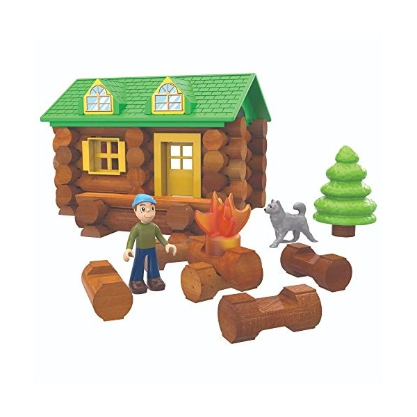 Knex 00821 Lincoln Logs On The Trail Building Set, 59 Piece Learning Engineering Kit for Kids, Toys for Children Aged 3+