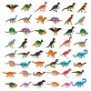 DAGORD 48 pièces Figurines de Dinosaures Jouet Dinosaure en Plastique 24 Styles Mini Dinosaures et Créatures Préhistoriques J