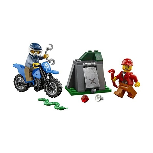 Lego Sa FR 60170 City - Jeu de construction - La poursuite en moto tout - terrain