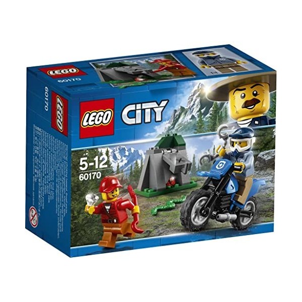 Lego Sa FR 60170 City - Jeu de construction - La poursuite en moto tout - terrain