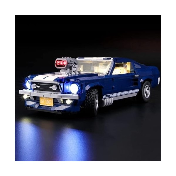 GEAMENT Jeu De Lumières pour Ford Mustang Modèle en Blocs De Construction - Kit Déclairage LED Compatible avec Lego Creator 