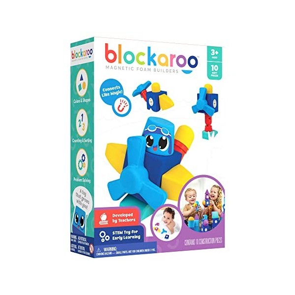 Blockaroo Blocs de Construction magnétiques, Jeu éducatif pour Les Enfants, Jeu Aquatique éducatif pour des constructions cré