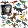 kramow Dinausaures Jouet, Figurine Dinosaure 21pcs, Dinosaures et Créatures Préhistoriques, Jouet Dinosaure, Jouets Éducatifs