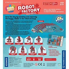 Thames & Kosmos , 567016, Kids First: Robot Factory, Wacky, Misfit, Rogue Robots, STEM Experiment Kit, Hands-on Model Buildin