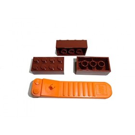 LEGO Classic Lot de 100 Pierres 2 x 4 Pierres 3001 avec séparateur de Pierres Marron 