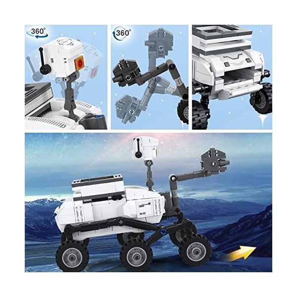 Kit de Construction Mars Rover City Spatial Ensemble de Construction Dexploration Jouets Spatiale Cadeau danniversaire pour