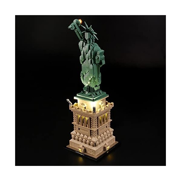 GEAMENT Jeu De Lumières pour La Statue de la Liberté Statue of Liberty - Kit Déclairage LED Compatible avec Lego Architect