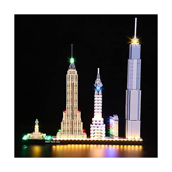 Kit DéClairage LED pour Lego Architecture New York,Jeu de LumièRes pour Lego 21028 Architecture New York Skyline,Lumineux Ca
