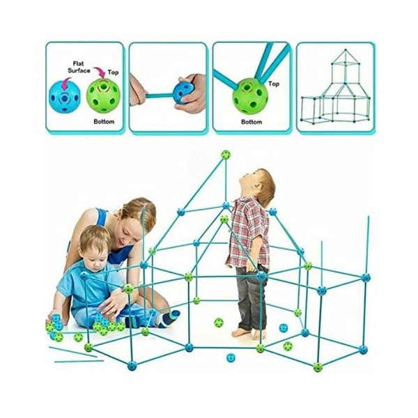 TLHWIN Enfants Fort Kits de Construction Jouets éducatifs Jouets dapprentissage Bricolage Kits de Fabrication Jouets de Cons