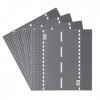 Feleph Plaques de Base Quatre Route Droite - pour Jeux de Construction Urbaine - Compatible avec Toutes Les Grandes Marques 4