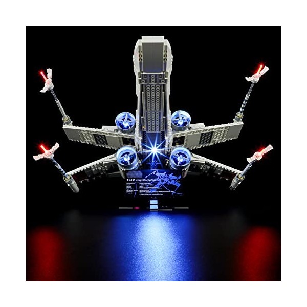 YEABRICKS LED Lumière pour Lego-75355 Star Wars Le Chasseur X-Wing Modèle de Blocs de Construction Ensemble Lego Non Inclus 