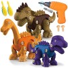 STAY GENT Démontage Jouet Dinosaure pour Enfants avec Perceuse Électrique, 4 Packs DIY Éducatif STEM Jouet, Construction Anni