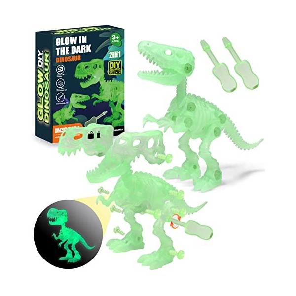 STAY GENT Démontage Jouet Dinosaure pour Enfants avec Perceuse Électrique, 4 Packs DIY Éducatif STEM Jouet, Construction Anni