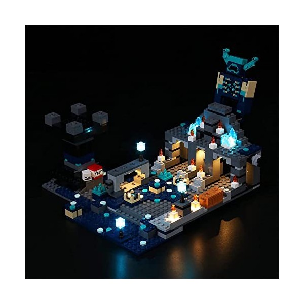 Jeu de lumière LED pour Lego Minecraft The Deep Dark Battle 21246 Ensemble de Jouets Pas de modèle Lego , Décoration DIY Kit