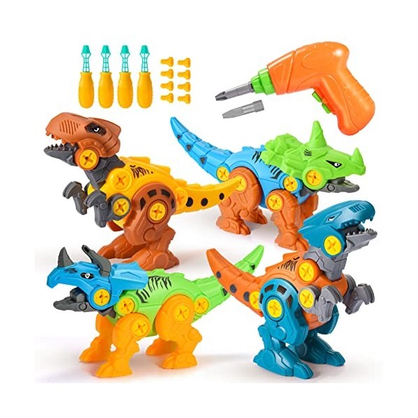 Toyzey Jeux Enfant 3-9 Ans Cadeau Garcon Perceuse Jouet Dinosaure T