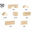 BRIO - 30113 - BLOCS DE CONSTRUCTION NATURELS - 50 PCES