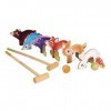 Janod - Jeu de Croquet en Bois Animaux de la Forêt - Jeu de Plein Air - Dès 3 Ans J03207, Multicolore