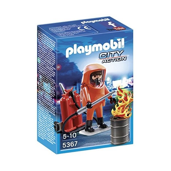 Playmobil - 5367 - Jeu De Construction - Pompier + Combinaison De Feu