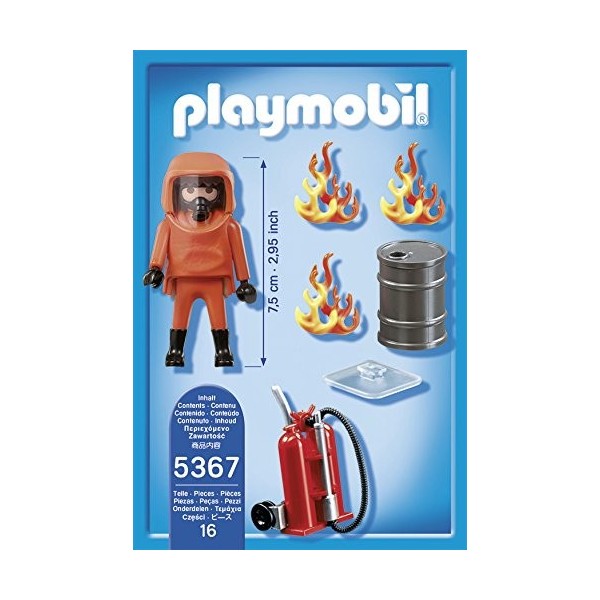 Playmobil - 5367 - Jeu De Construction - Pompier + Combinaison De Feu