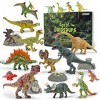 GizmoVine 20 Pcs Dinosaures Jouets, Jeu de Figurines de Dinosaures, Ensemble de Jouets Dinosaures avec mâchoires Mobiles incl