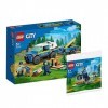 Lego City - Kit dentraînement mobile pour chien de police 60369 - Jouet de voiture de police 60369 + Entraînement vélo d
