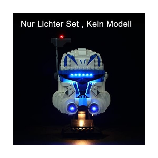 ANGFJ Kit déclairage LED pour casque Lego 75349 Star Wars Captain Rex ampoules uniquement, pas de modèles Lego 