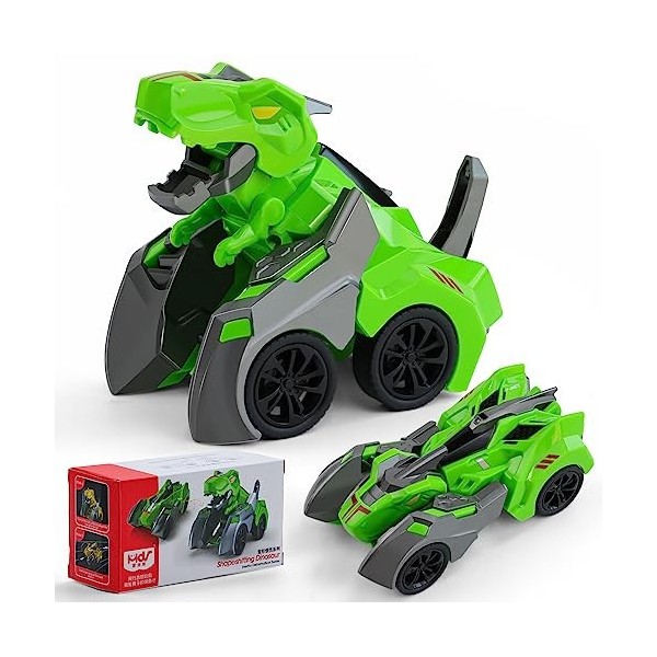 Voiture Transformer Dinosaur, Dinosaure Jouet Enfant 3-7 Ans Cadeau