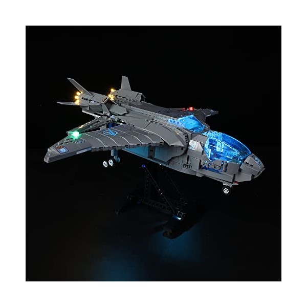 Kyglaring Kit déclairage LED sans modèle - Compatible avec Lego-76248 Marvel The Avengers Quinjet Building Blocks Model Se