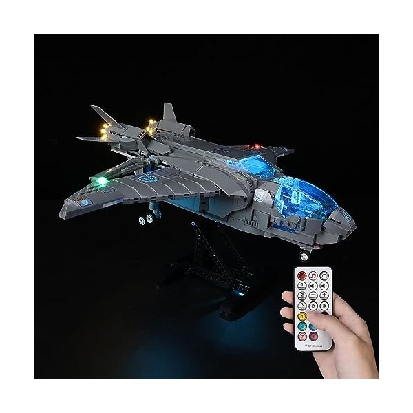 Kyglaring Kit déclairage LED sans modèle - Compatible avec Lego-76248 Marvel The Avengers Quinjet Building Blocks Model Se