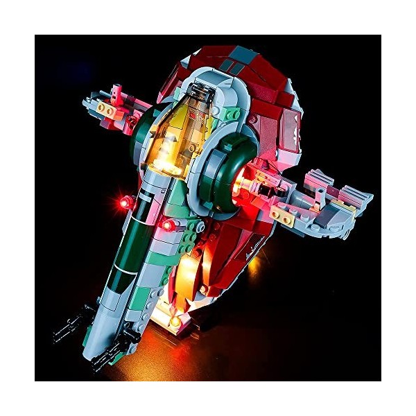 Kyglaring Kit déclairage LED sans modèle - Compatible avec Lego-75312 Star Wars Boba Fett Starship Building Blocks Model S