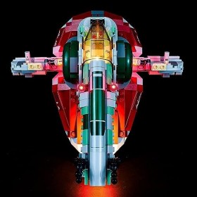 Kyglaring Kit déclairage LED sans modèle - Compatible avec Lego-75312 Star Wars Boba Fett Starship Building Blocks Model S