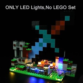 ANGFJ Kit déclairage LED pour Lego Minecraft The Sword Outpost 21244 kit Lego non inclus 