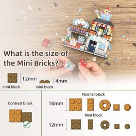 QLT Japon,Vue de rue,Mini briques de construction,Moc Creative Japonais Toys Friends Girl,668 pièces,Blocs de serrage,Cadeau 
