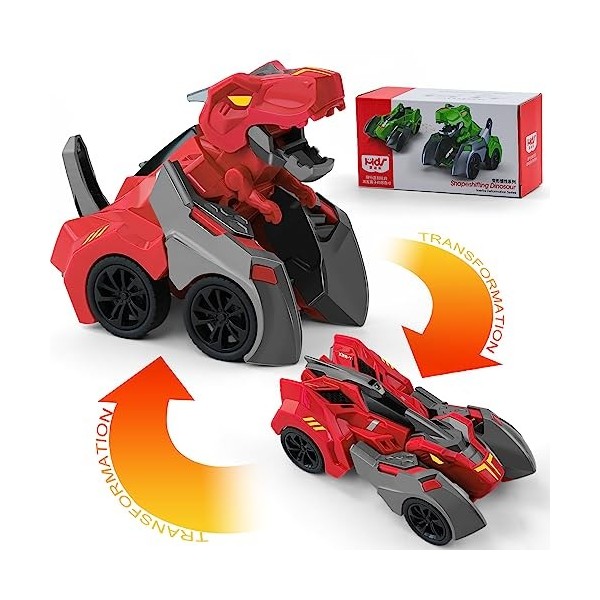 Voiture Transformer Dinosaur, Dinosaure Jouet Enfant 3-7 Ans Cadeau Garcon Jouet Transformers Cadeaux Exquis