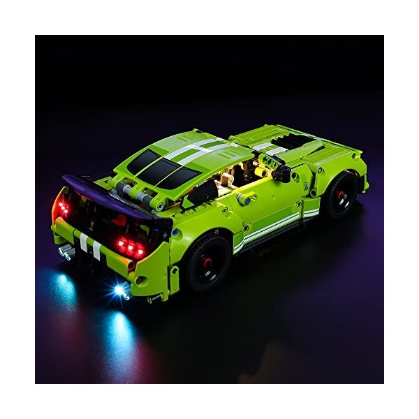 Kit déclairage LED uniquement – Kit de construction pour modèles Lego Technic Ford Mustang Shelby GT500 42138 – Sans jeu Leg