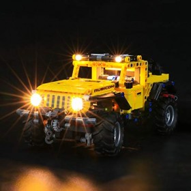 YEABRICKS LED Lumière pour Lego-42122 Technic Jeep Wrangler Modèle de Blocs de Construction Ensemble Lego Non Inclus 